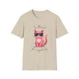 Cool Cartoon Cat T-Shirt - Too Blessed for Negativity