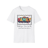 Copy of Colorful Family T-Shirt 'Thank you, Jesus, for shared values that unite us'