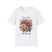 Floral Inspirational T-Shirt - It Is Well With My Soul