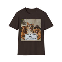 Dogs with Sunglasses and Hats, 'Too blessed for negativity'