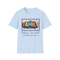 Copy of Colorful Family T-Shirt 'Thank you, Jesus, for shared values that unite us'