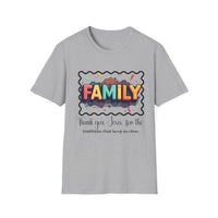 Colorful Family T-Shirt 'Thank you, Jesus, for traditions that keep us close'