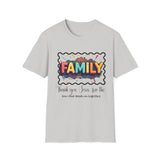 Colorful Family T-Shirt 'Thank you, Jesus, for the love that binds us together'