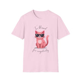 Cool Cartoon Cat T-Shirt - Too Blessed for Negativity