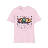 Family T-Shirt 'Thank you, Jesus, for the creativity that flows through our family'
