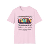 Family T-Shirt 'Thank you, Jesus, for the creativity that flows through our family'