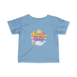 Infant Tee — "Protected & Loved" Cute Christian Baby Shirt (Cross, Pastel Animals)