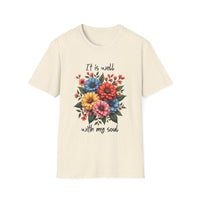 Floral Inspirational T-Shirt - It Is Well With My Soul