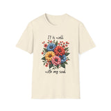 Floral Inspirational T-Shirt - It Is Well With My Soul
