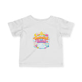 Infant Tee — "Protected & Loved" Cute Christian Baby Shirt (Cross, Pastel Animals)