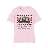 Copy of Colorful Family T-Shirt 'Thank you, Jesus, for shared values that unite us'