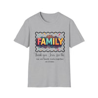 Family T-shirt 'Thank you, Jesus for the way our family works together as a team'