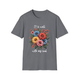 Floral Inspirational T-Shirt - It Is Well With My Soul