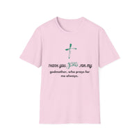 Christian Cross - 'Thank you Jesus for my godmother'