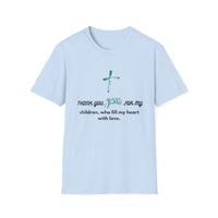 Christian Cross Unisex T-Shirt - 'Thank you Jesus for my children'