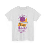 Snail Graphic Tee - By Perseverance the Snail Reached the Ark