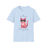 Cool Cartoon Cat T-Shirt - Too Blessed for Negativity