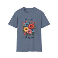 Floral Inspirational T-Shirt - It Is Well With My Soul
