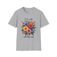Floral Inspirational T-Shirt - It Is Well With My Soul