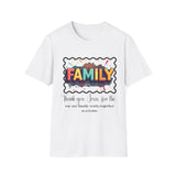 Family T-shirt 'Thank you, Jesus for the way our family works together as a team'