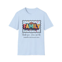 Colorful Family T-Shirt 'Thank you, Jesus, for traditions that keep us close'