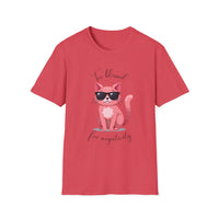 Cool Cartoon Cat T-Shirt - Too Blessed for Negativity