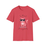 Cool Cartoon Cat T-Shirt - Too Blessed for Negativity