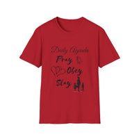 Unisex Softstyle T-Shirt - Daily Agenda, Pray, Obey, Slay