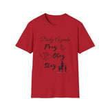 Unisex Softstyle T-Shirt - Daily Agenda, Pray, Obey, Slay