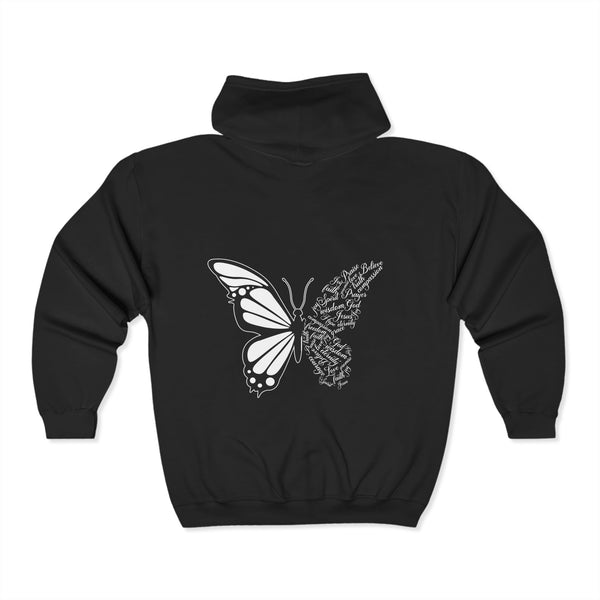 Butterfly Full Zip Hooded Sweatshirt