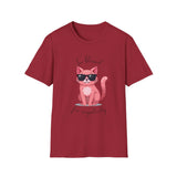 Cool Cartoon Cat T-Shirt - Too Blessed for Negativity
