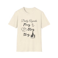 Unisex Softstyle T-Shirt - Daily Agenda, Pray, Obey, Slay