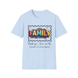 Colorful  Family T-Shirt 'Thank you, Jesus, for the memories we create together'