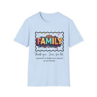 Colorful  Family T-Shirt 'Thank you, Jesus, for the moments of forgiveness shared in our family'