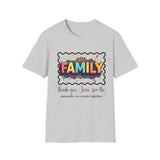 Colorful  Family T-Shirt 'Thank you, Jesus, for the memories we create together'