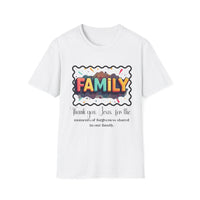 Colorful  Family T-Shirt 'Thank you, Jesus, for the moments of forgiveness shared in our family'