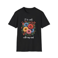 Floral Inspirational T-Shirt - It Is Well With My Soul