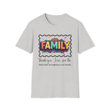 Family Unisex T-Shirt 'Thank you, Jesus, for the faith that strengthens our bonds'