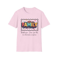 Colorful Family T-Shirt 'Thank you, Jesus, for the love that binds us together'
